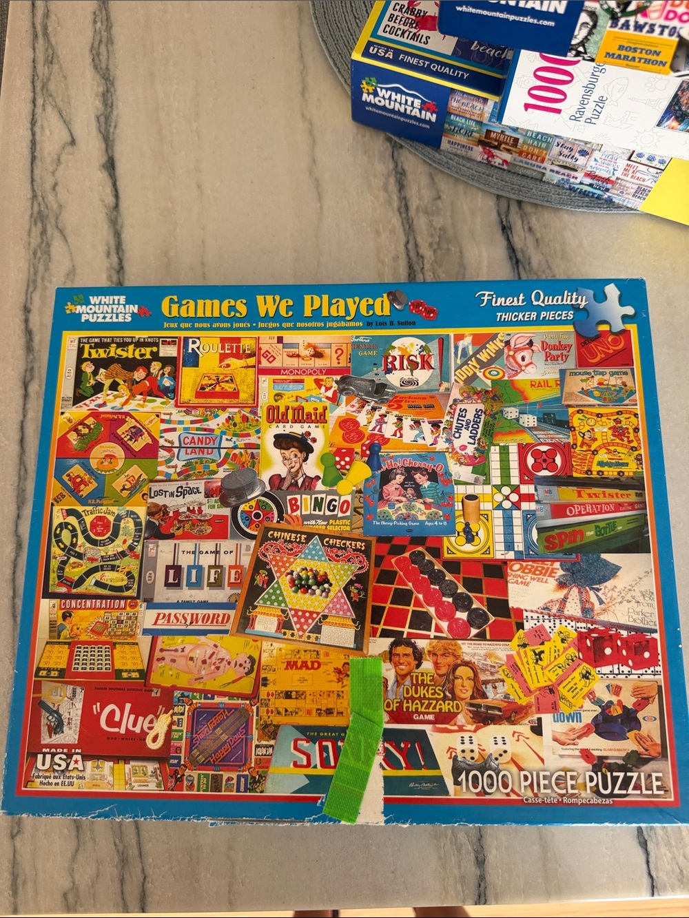 White Mountain Games We Played Jigsaw Puzzle - Blue, Multicolor